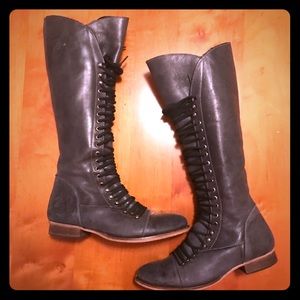 Steve Madden “Perrin” tall lace up boots